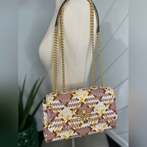 Tory Burch Woven Kira Convertible Shoulder Bag